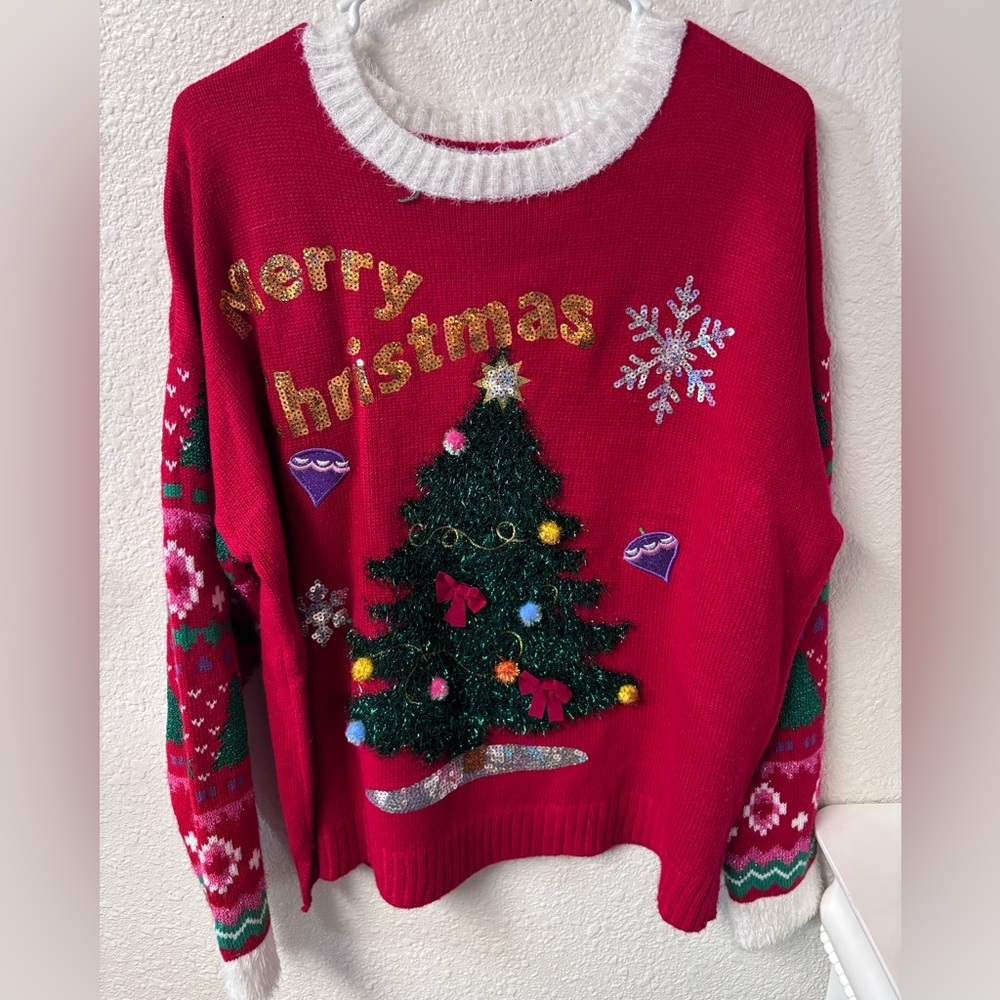 Holiday Cheer Red Christmas Sweater
